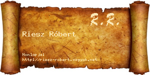 Riesz Róbert névjegykártya