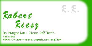 robert riesz business card
